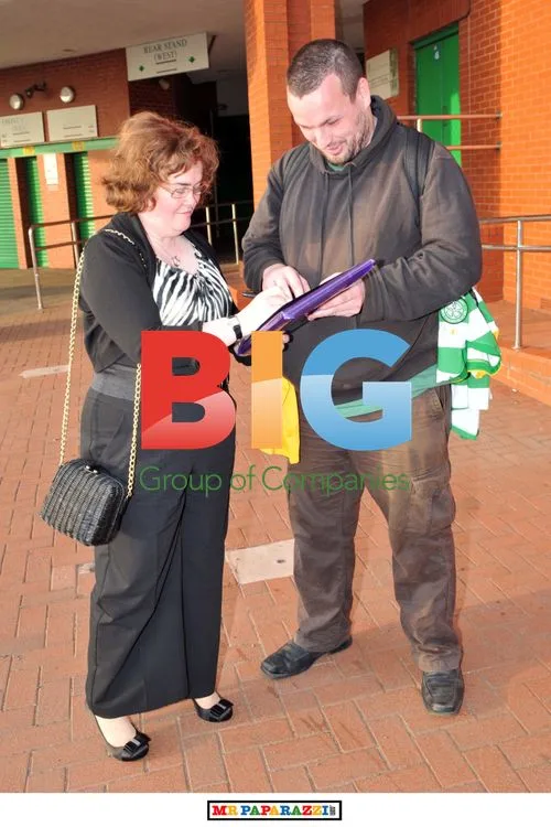 Susan Boyle with Family at Celtic Park