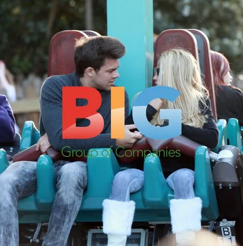 Katie Price and Leandro Penna at Thorpe Park