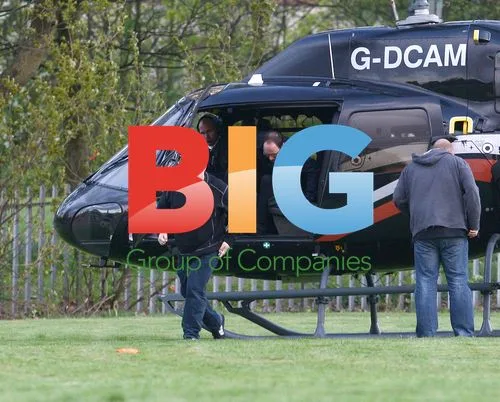 Peter Kay Arrives by Helicopter to Birmingham School