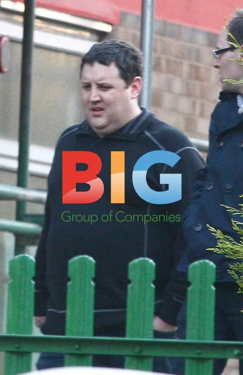 Peter Kay Arrives by Helicopter at School