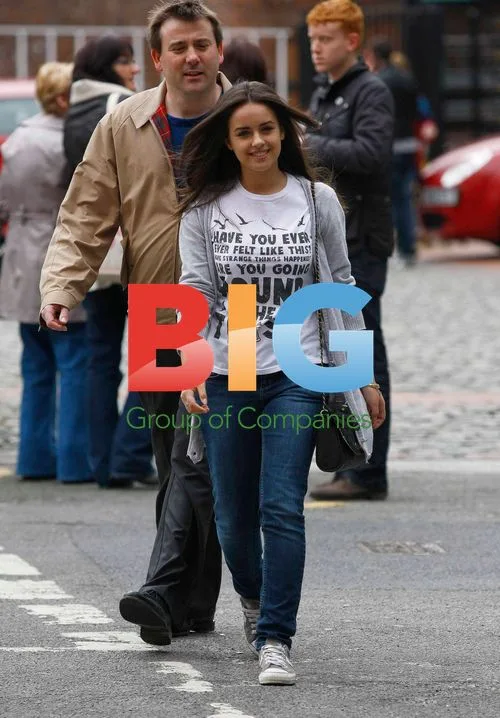 Georgia May Foote, Sam Aston, Graeme Hawley on Coronation Street lunch break