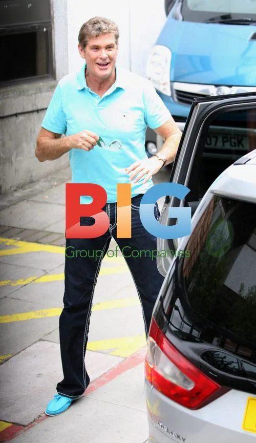 David Hasselhoff and Haley Roberts at ITV Studios