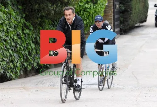 Nicolas Sarkozy Cycling in Lavandou