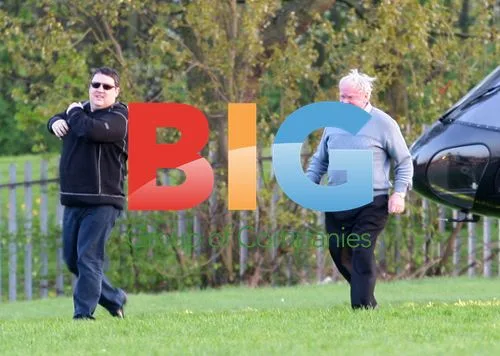 Comedian Peter Kay Arrives by Helicopter for School Concert