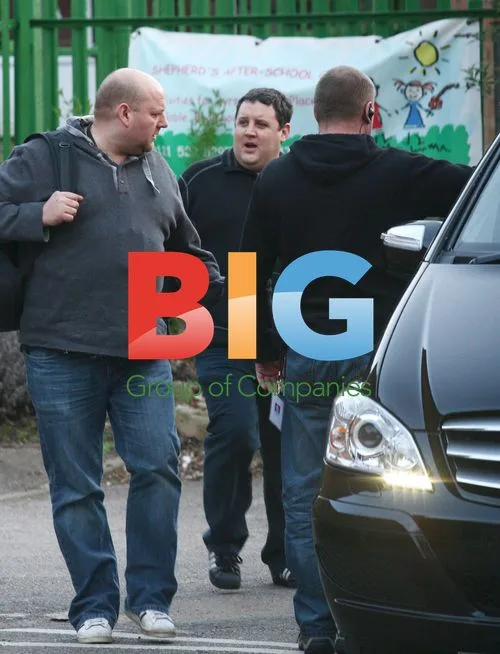 Peter Kay Arriving by Helicopter