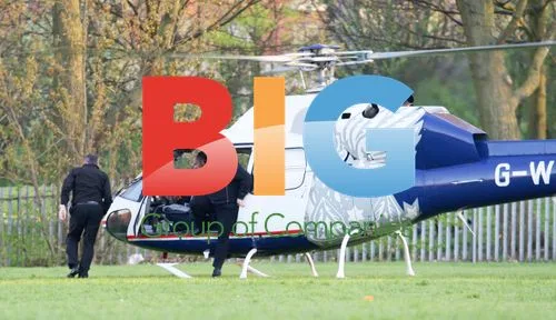 Peter Kay Arrives by Helicopter for School Concert