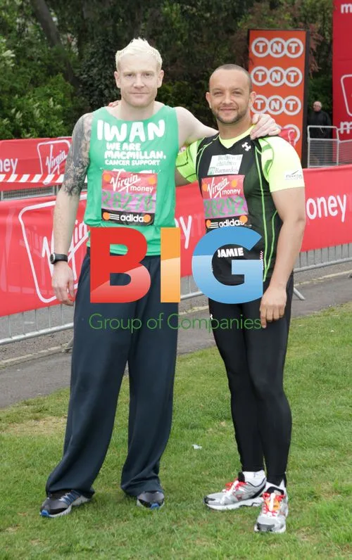 Iwan Thomas and Jamie Baulch at London Marathon