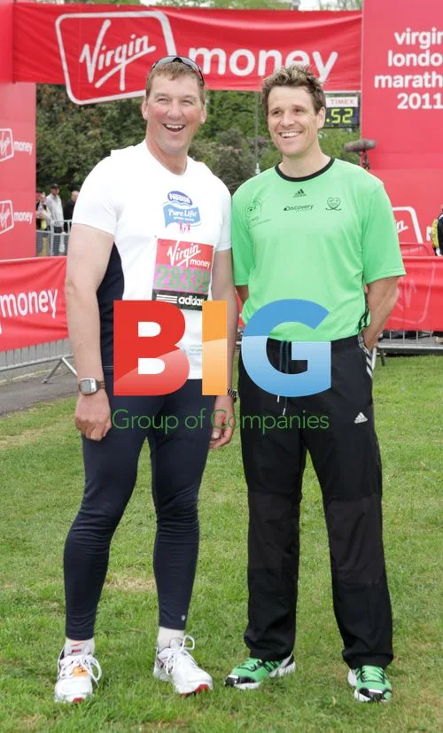 Matthew Pinsent and James Cracknell at London Marathon