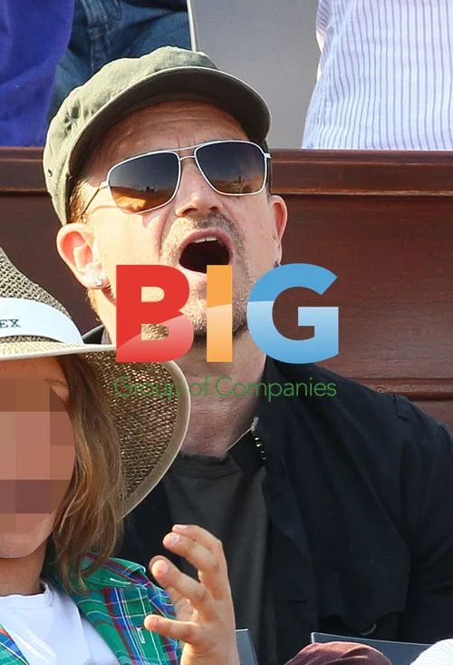 Bono and family at Monte-Carlo Rolex Masters