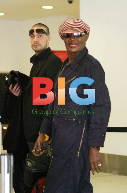 Grace Jones at Perth Airport