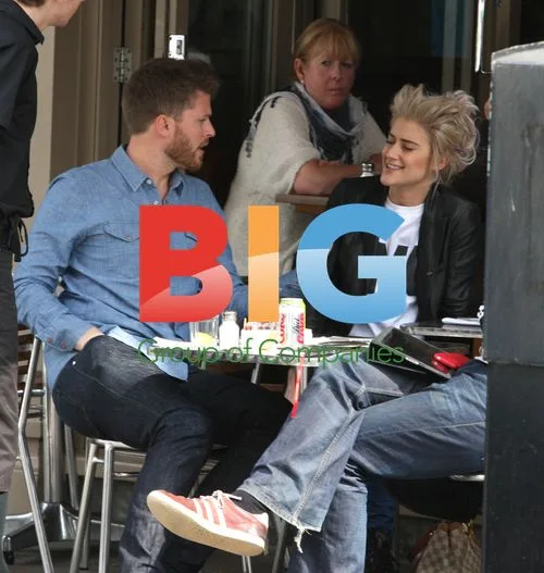Katie Waissel and Rick Edwards in London