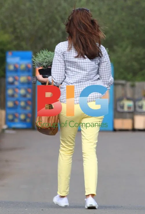 Pregnant Kelly Brook Shops for Herbs
