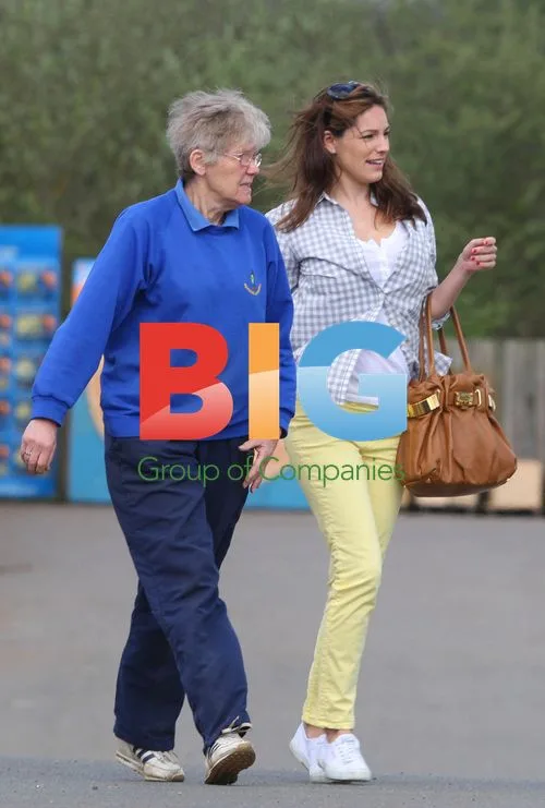 Pregnant Kelly Brook at Garden Centre