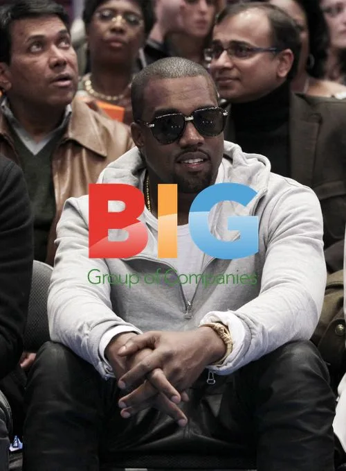 Kanye West at Lakers vs Knicks game