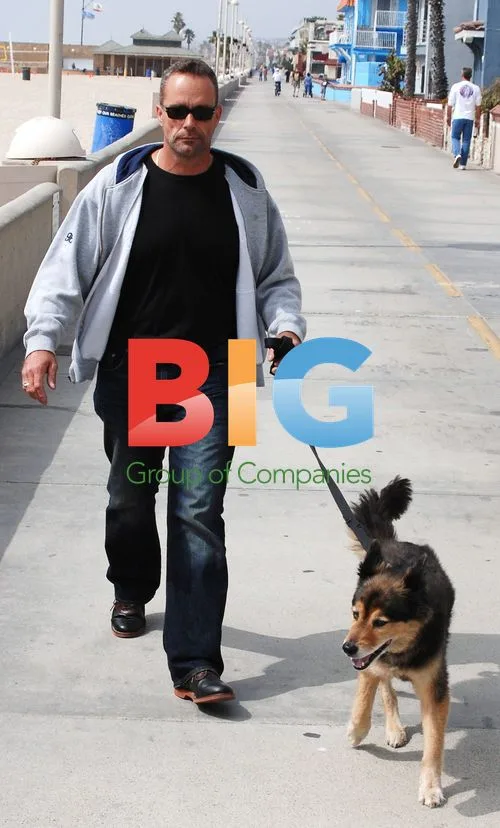 Anthony Vitale Walking Dog in Hermosa Beach