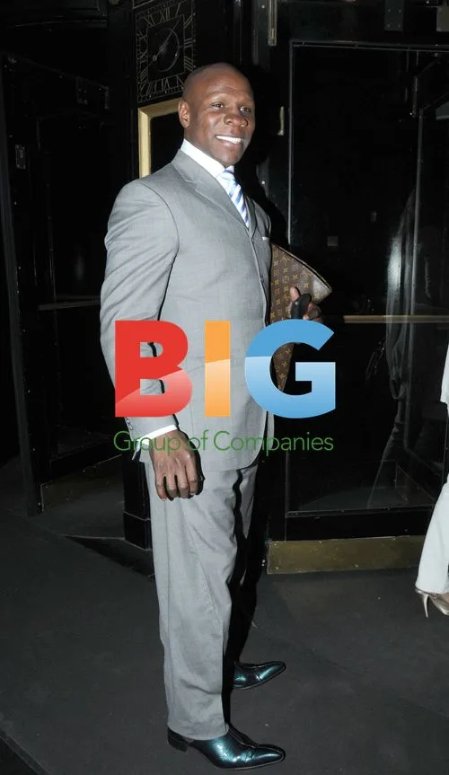 Chris Eubanks arrives at hotel in London