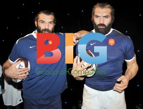 Rugby player Sebastien Chabal unveils wax figure