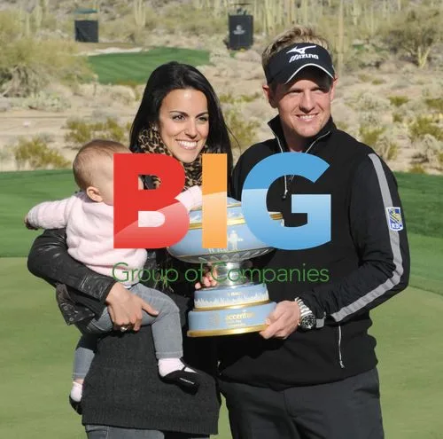 Luke Donald with Family at Golf Tournament