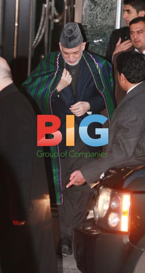 Hamid Karzai Leaving Claridges Hotel