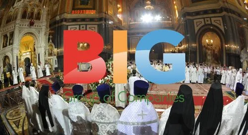 Russian Orthodox Easter Service in Moscow