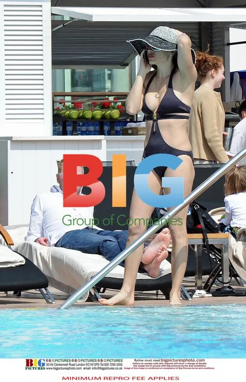 Elen Rivas Relaxing by Pool in Barcelona