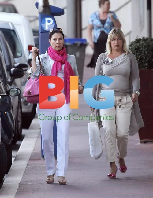 Mika Hakkinen's ex-wife Erja strolls in Monte-Carlo