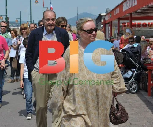 Chirac and Pinault Stroll in Saint Tropez
