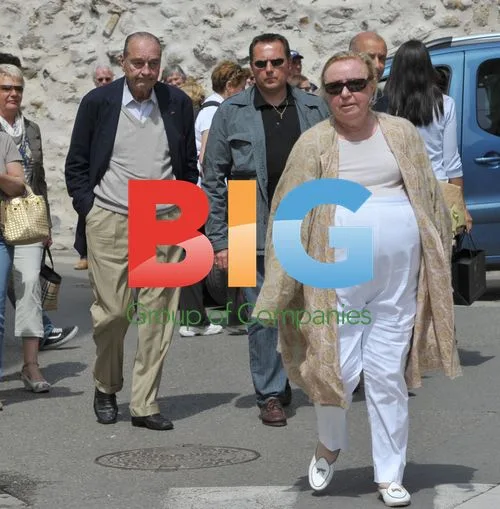 Chirac and Pinault Stroll in St Tropez