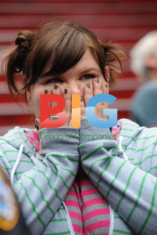 Ashley Fink filming 'Glee' in Times Square