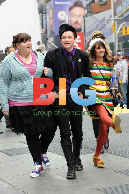 Glee Cast Filming in Times Square