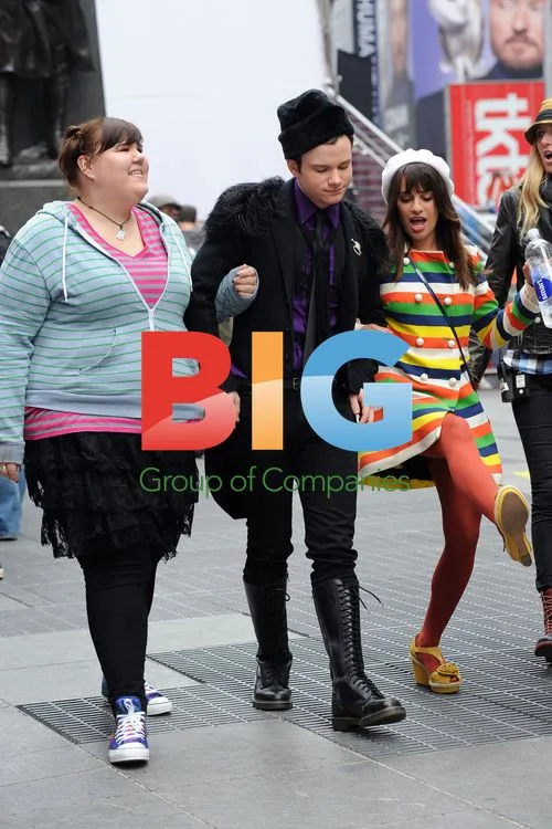 Glee Cast Filming in Times Square