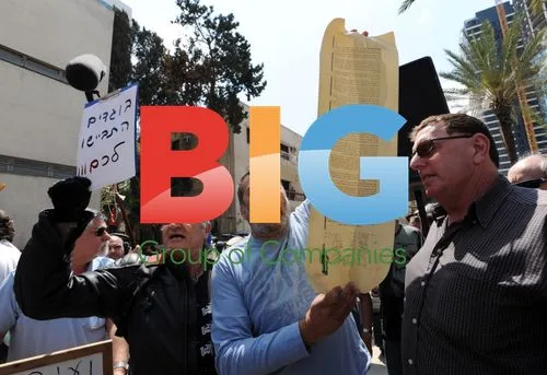 Israeli right-wing protesters in Tel Aviv