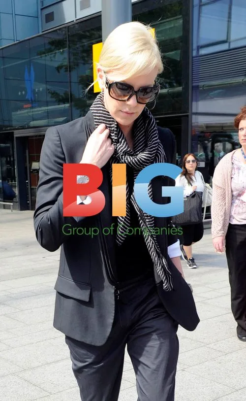 Charlize Theron at Heathrow Airport