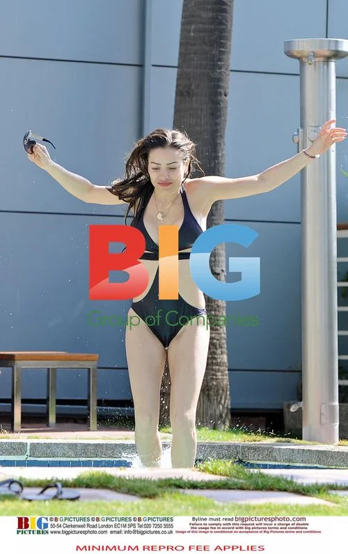 Elen Rivas Relaxes by Pool in Barcelona