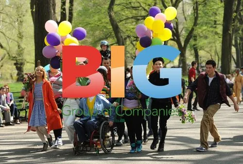 Cast of Glee filming in Central Park