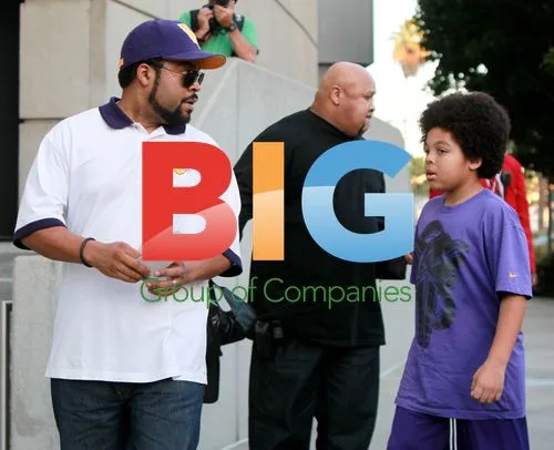 Ice Cube and Son at Lakers Game