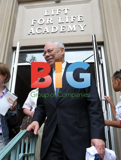 Colin Powell Visits Lift for Life Academy