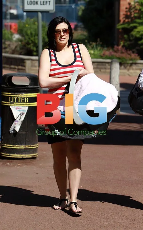 Kym Marsh and baby Polly visit hospital