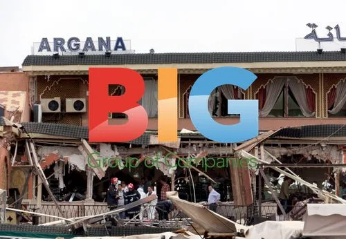 Explosion at Cafe in Marrakech, Morocco