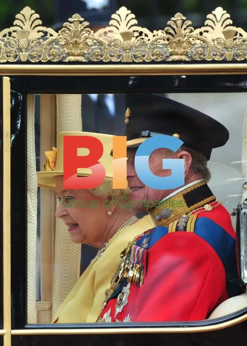 Queen Elizabeth II and Prince Philip leave royal wedding