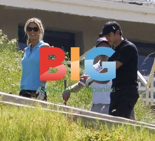 Nick Jonas and Delta Goodrem on Golf Outing