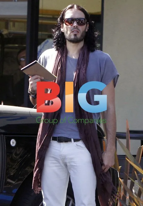 Russell Brand out in London