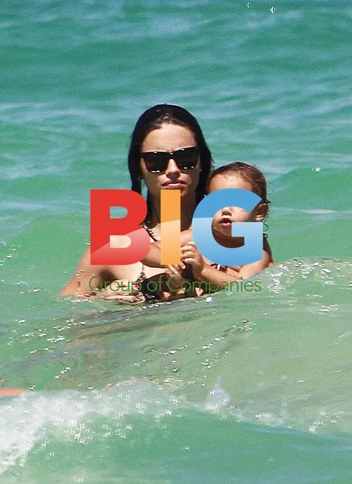 Adriana Lima and Family on Miami Beach