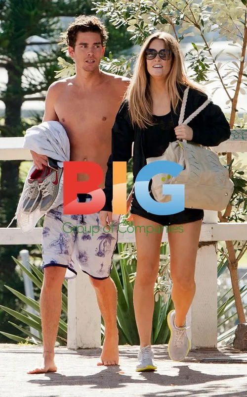 Model Erin McNaught and Nathan Jolliffe at Bondi Beach