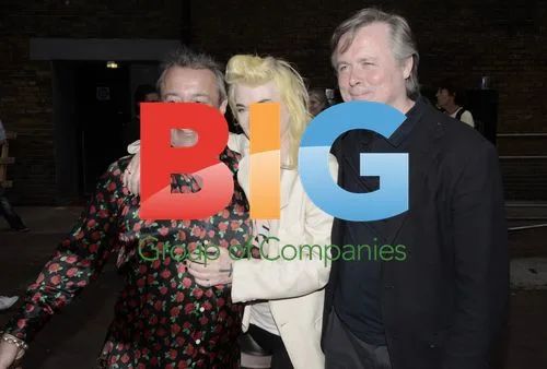 Hamish McAlpine, Pam Hogg, and Laurence Lynch at Burnt Oak VIP