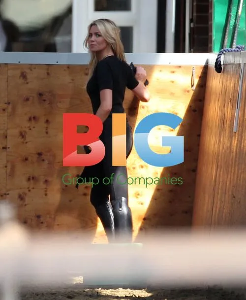 Abigail Clancy-Crouch and Family Enjoy Day at Stables