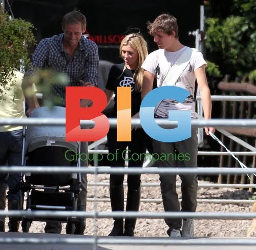 Abigail Clancy-Crouch and family at stables