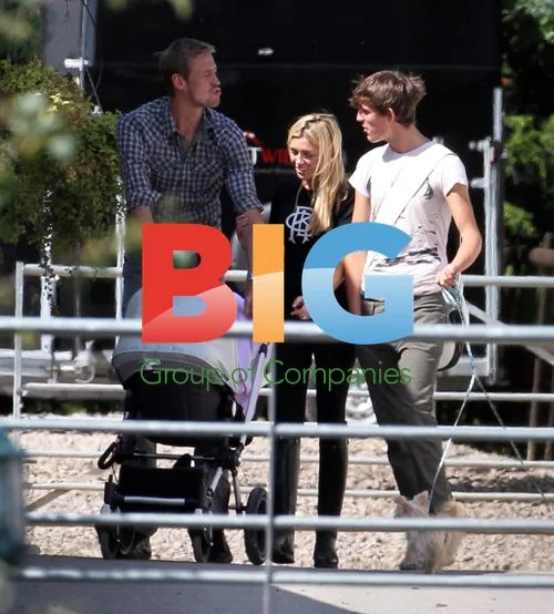 Abigail Clancy-Crouch and Family Enjoy Day at Stables