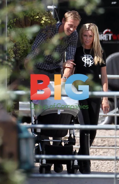 Abigail Clancy-Crouch with family at stables