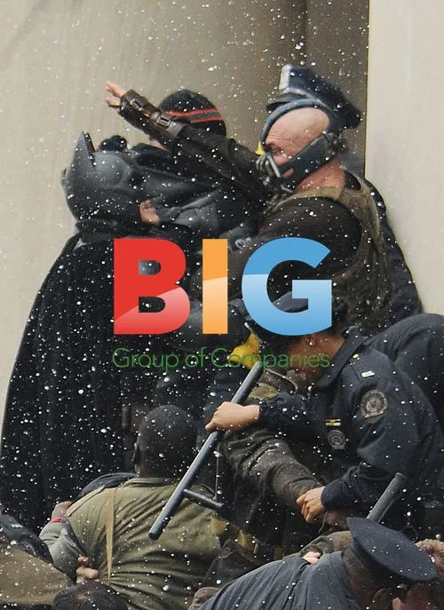 Tom Hardy and Christian Bale on "Dark Knight Rises" Set